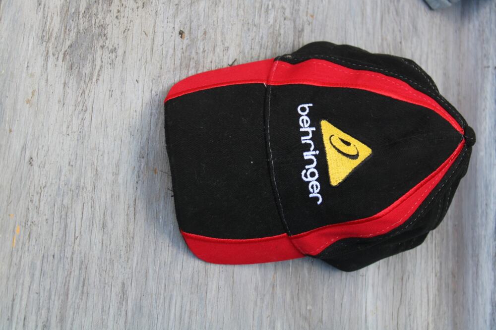 Behringer Audio Promo Hat Parts Express  Cap Embroider Black Red Strap back